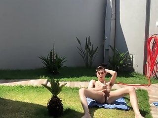 Adorable Lad Cums While Masturbating Outdoors With Henry Evans