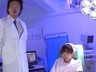 Japanese Nurse With Hairy Cooter Being Pleasured - Mai Hanano