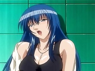 Japanese Anime With A Sexy Blue Haired Stunner Getting Fucked Hard