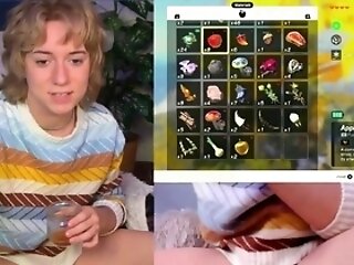 Blonde Nubile Solo Masturbating On Webcam