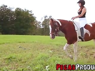 French Cowboy Tongues Butt Outdoors On Quad!