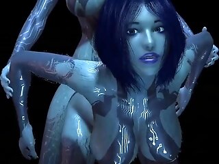 Cortana Is Having Distress With One Of Her Clones - Halo Porno Parody