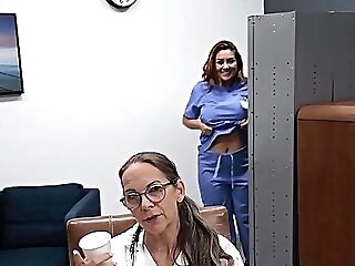 Huge-titted Nurse Fucks With One Of The Doctors In Excellent Positions